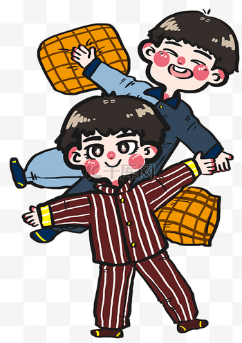 快乐的小朋友在阅读